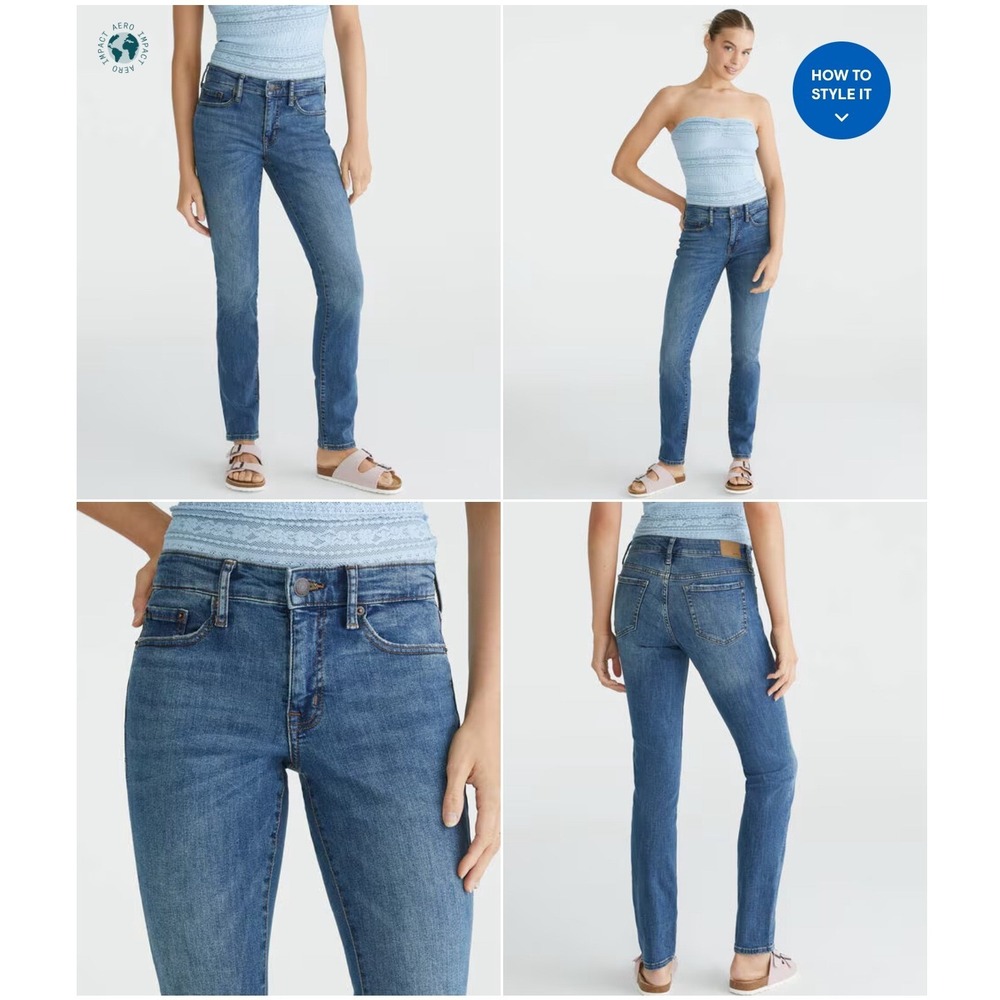 Aeropostale Bayla Skinny Jeans Wom. Size 11/12 Short Medium Wash Stretch Denim‎